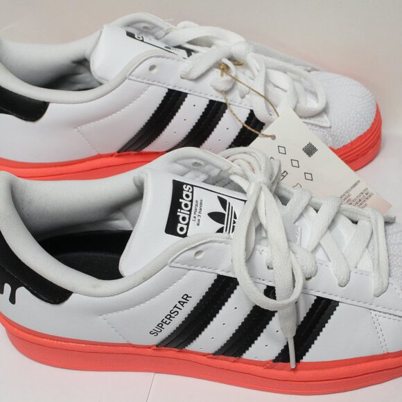 Superstar Big Kid 'Paint Drip White Turbo' - Adidas Sneakers - GY3327 US 5 - Picture 6 of 10